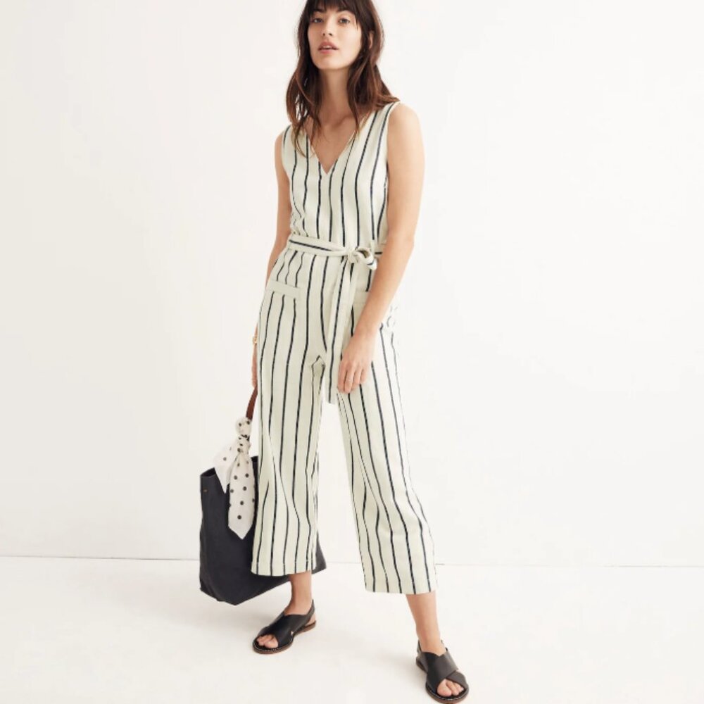 Madewell‎ Striped Pull-On Jumpsuit XS